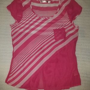 Sheer pink shirt